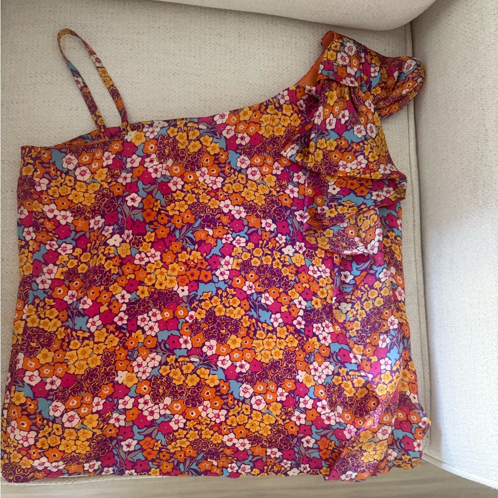 Valentino Orange Silk Fabric